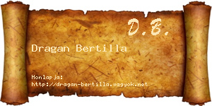 Dragan Bertilla névjegykártya